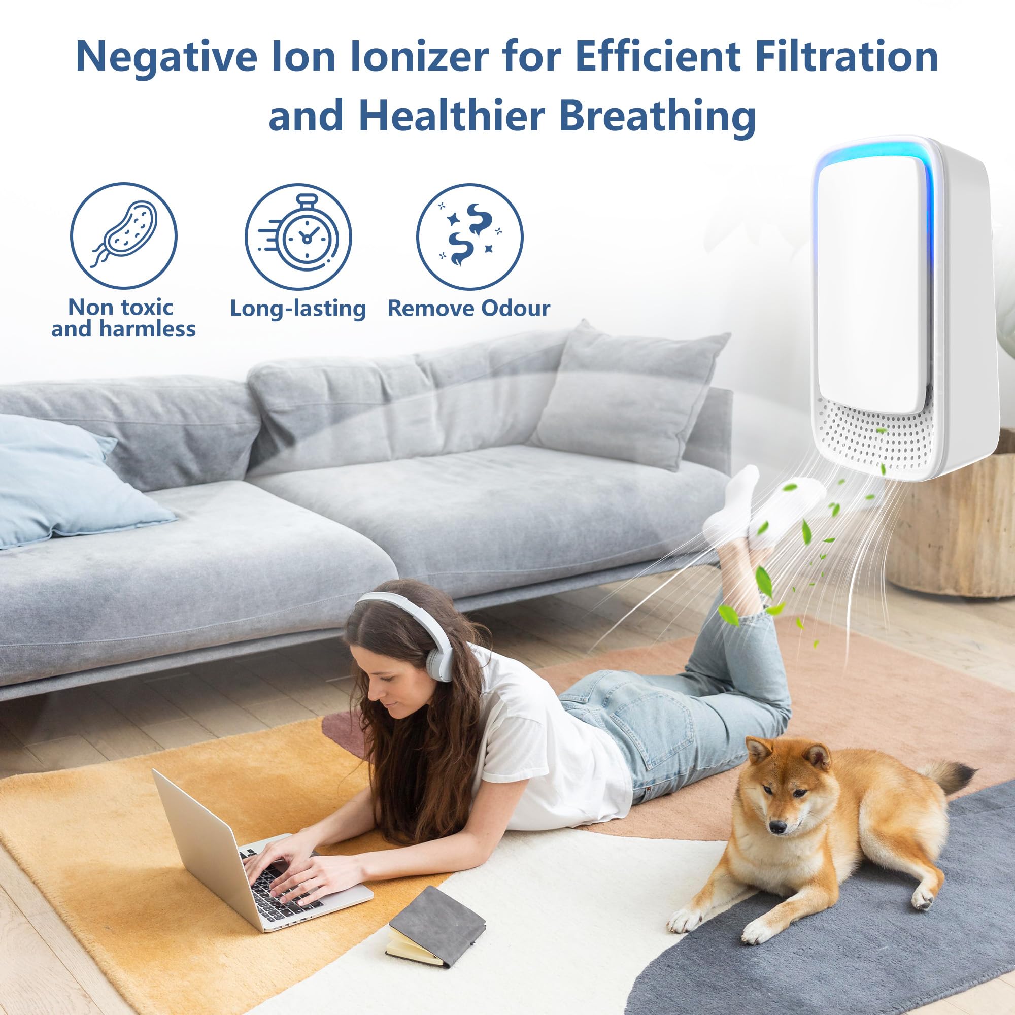 4 Pack Plug In Negative Ion Ionizer For Home, Office, Kitchen, Bedroom, Bathroom   Filterless, Quiet Operation, Portable Mini Ai